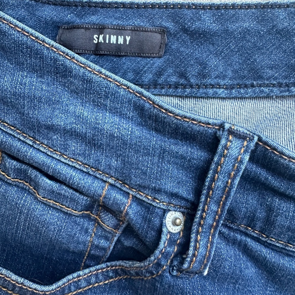 Torrid Dark Blue Distressed Skinny Jeans - Picture 3 of 4